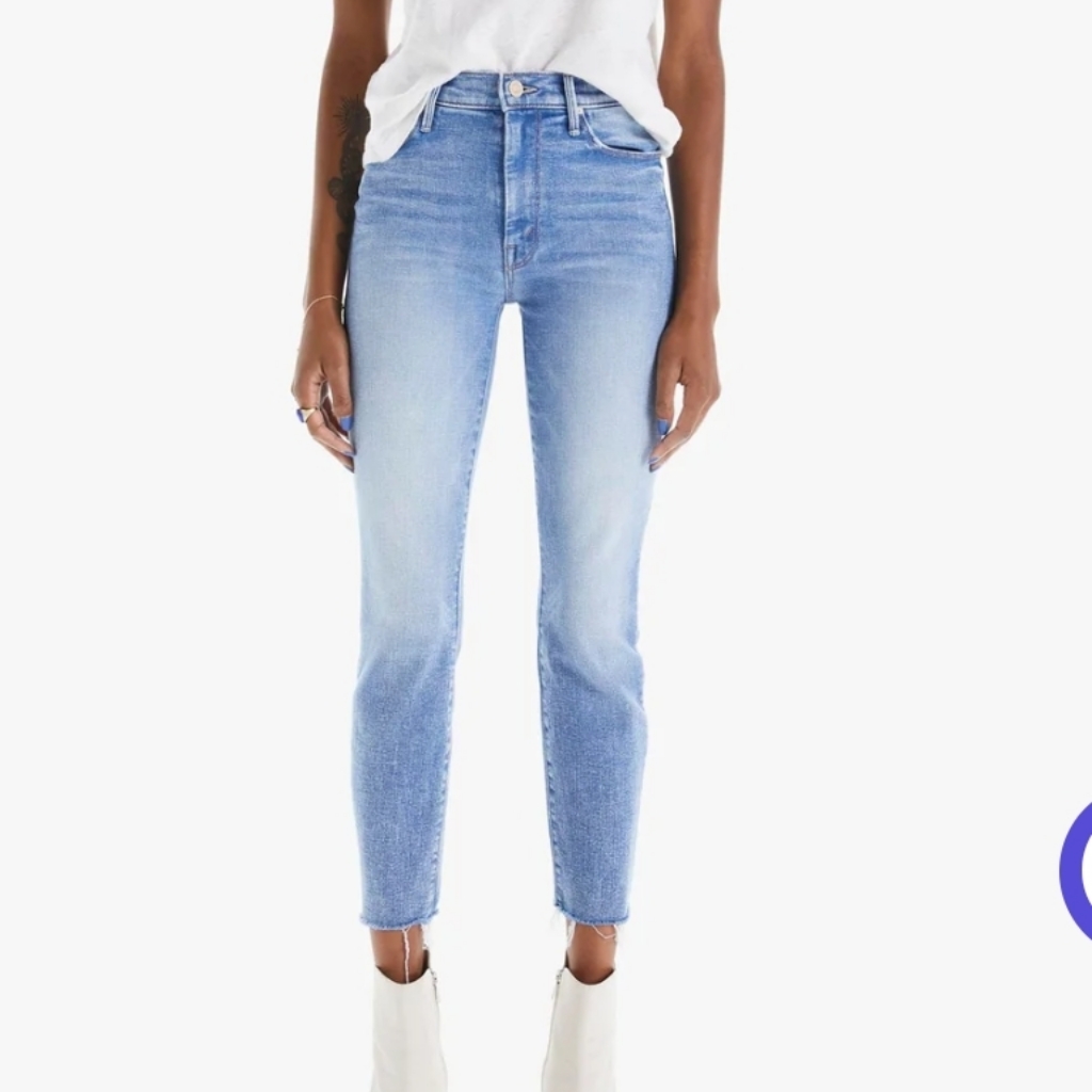 Mother Women's Sky Blue Ankle Jeans